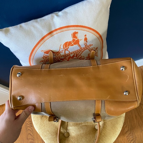 PRADA Vitello Daino Trimmed Canapa Logo Frame Bag - Picture 11 of 17